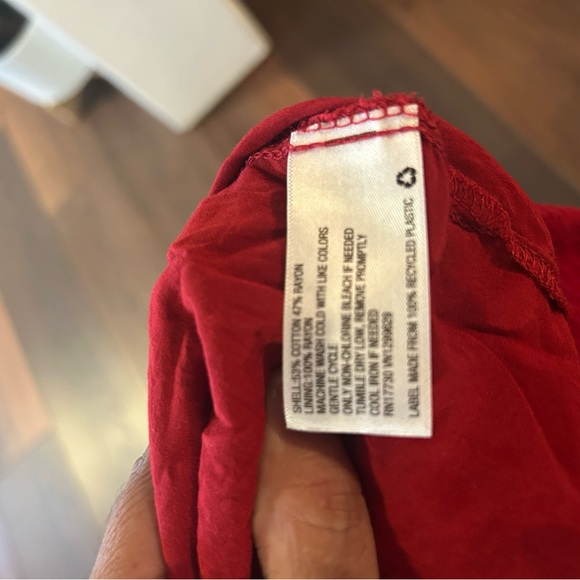 Red Embroidered Boho Midi Dress, Tiered Cotton Sundress, Cottagecore Dress - Picture 7 of 9